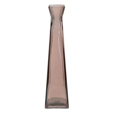 Wazon FLORERO Piramida Szkło Recyklingowe Różowy 13x55 cm (WYPRODUKOWANY W HISZPANII)